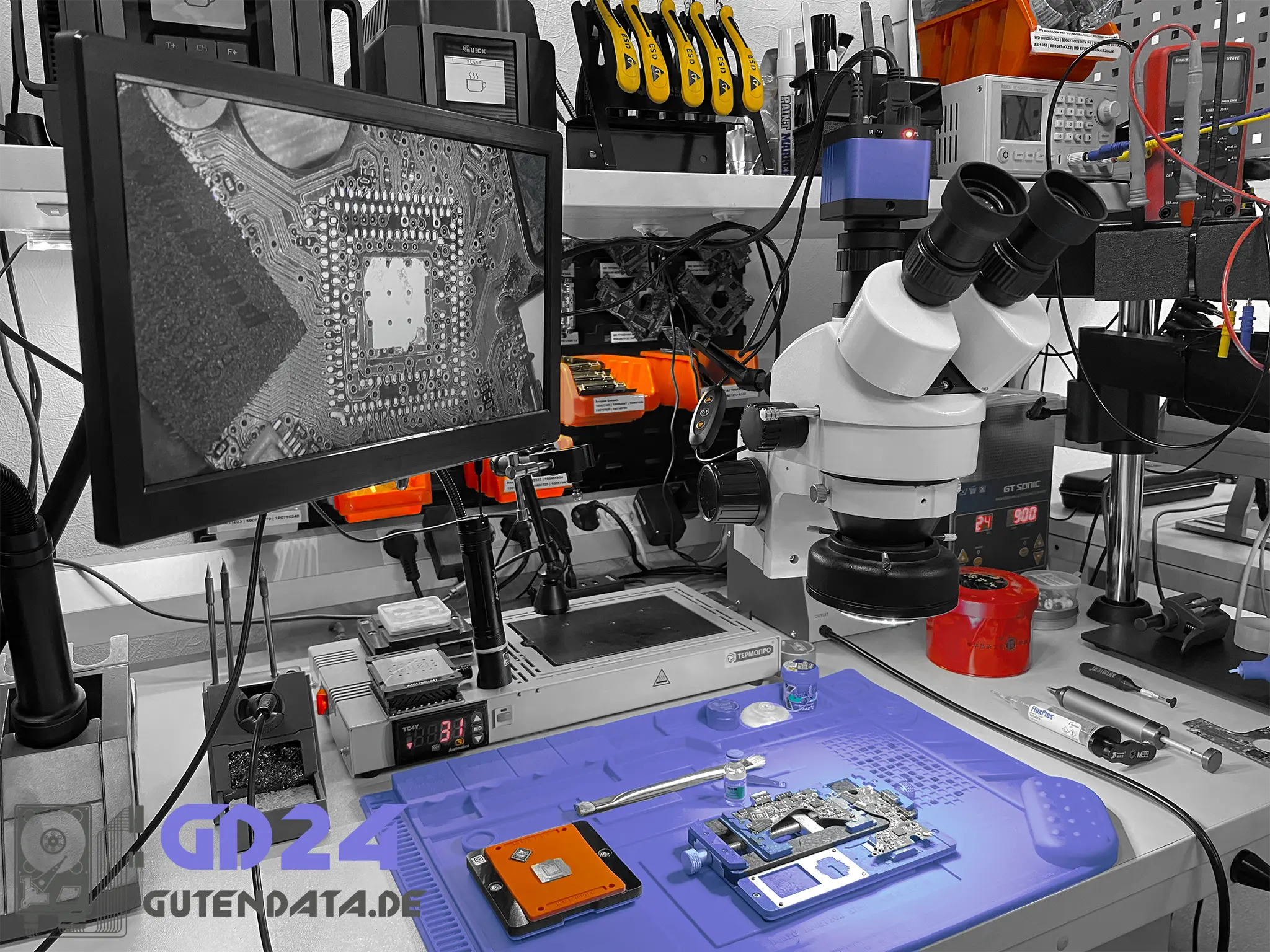 Burned hard drive controller – PCB failure