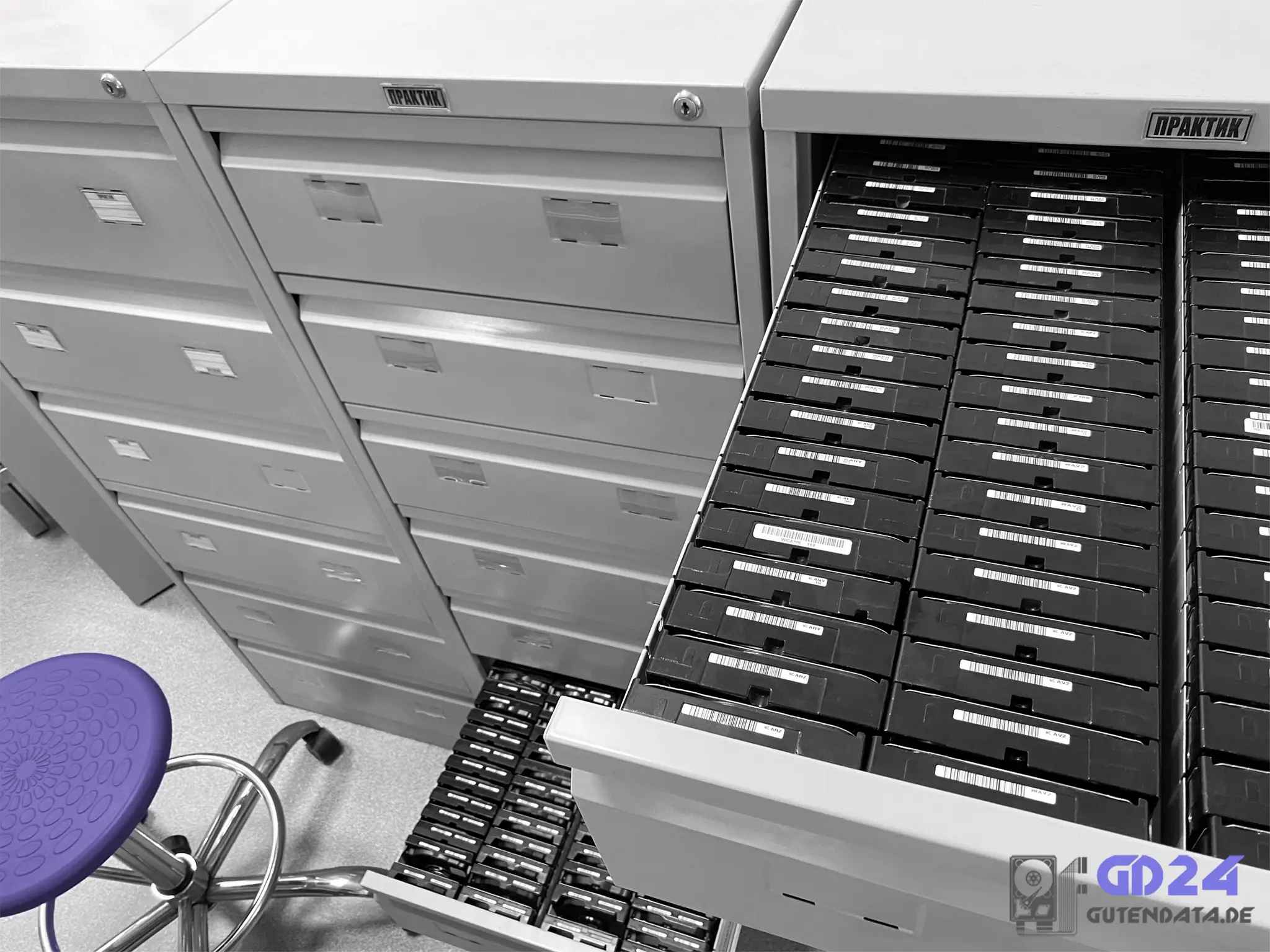 Donor HDD base in GutenData 24 lab